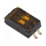 Intrerupator DIP, 2 pozitii, montare SMT, 2 sectiuni, C&K - TDA02H0SB1 Intrerupator DIP, 2 pozitii, montare SMT, 2 sectiuni, C&K - TDA02H0SB1