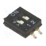 Intrerupator DIP, 2 pozitii, montare SMT, 2 sectiuni, OMRON OCB - A6H-2101 Intrerupator DIP, 2 pozitii, montare SMT, 2 sectiuni, OMRON OCB - A6H-2101