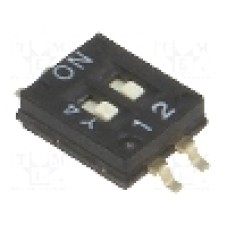 Intrerupator DIP, 2 pozitii, montare SMT, 2 sectiuni, OMRON OCB - A6H-2101