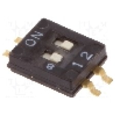 Intrerupator DIP, 2 pozitii, montare SMT, 2 sectiuni, OMRON OCB - A6H-2102