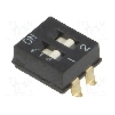 Intrerupator DIP, 2 pozitii, montare SMT, 2 sectiuni, OMRON OCB - A6SN-2101