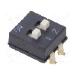 Intrerupator DIP, 2 pozitii, montare SMT, 2 sectiuni, OMRON OCB - A6SN2104 Intrerupator DIP, 2 pozitii, montare SMT, 2 sectiuni, OMRON OCB - A6SN2104
