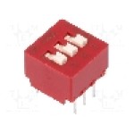 Intrerupator DIP, 2 pozitii, montare SMT, 3 sectiuni, C&K - BD03 Intrerupator DIP, 2 pozitii, montare SMT, 3 sectiuni, C&K - BD03