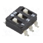 Intrerupator DIP, 2 pozitii, montare SMT, 3 sectiuni, ECE - ESD103EZ