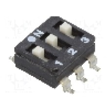 Intrerupator DIP, 2 pozitii, montare SMT, 3 sectiuni, ECE - ESD103EZ