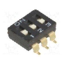 Intrerupator DIP, 2 pozitii, montare SMT, 3 sectiuni, OMRON OCB - A6S-3102-H