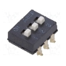 Intrerupator DIP, 2 pozitii, montare SMT, 3 sectiuni, OMRON OCB - A6SN3104 Intrerupator DIP, 2 pozitii, montare SMT, 3 sectiuni, OMRON OCB - A6SN3104