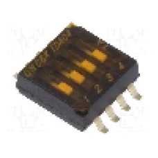 Intrerupator DIP, 2 pozitii, montare SMT, 4 sectiuni, C&K - TDA04H0SB1 Intrerupator DIP, 2 pozitii, montare SMT, 4 sectiuni, C&K - TDA04H0SB1