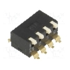 Intrerupator DIP, 2 pozitii, montare SMT, 4 sectiuni, DIPTRONICS - EPM-04-V Intrerupator DIP, 2 pozitii, montare SMT, 4 sectiuni, DIPTRONICS - EPM-04-V