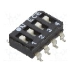 Intrerupator DIP, 2 pozitii, montare SMT, 4 sectiuni, ECE - ESD104LTZ