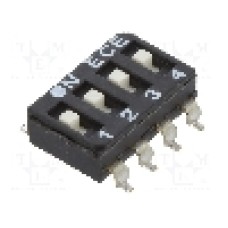 Intrerupator DIP, 2 pozitii, montare SMT, 4 sectiuni, ECE - ESD104LTZ