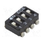 Intrerupator DIP, 2 pozitii, montare SMT, 4 sectiuni, ECE - ESL104LTZ