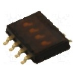 Intrerupator DIP, 2 pozitii, montare SMT, 4 sectiuni, OMRON OCB - A6H-4102 Intrerupator DIP, 2 pozitii, montare SMT, 4 sectiuni, OMRON OCB - A6H-4102