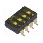Intrerupator DIP, 2 pozitii, montare SMT, 4 sectiuni, OMRON OCB - A6S-4102-H Intrerupator DIP, 2 pozitii, montare SMT, 4 sectiuni, OMRON OCB - A6S-4102-H