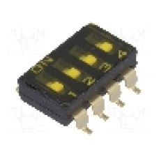 Intrerupator DIP, 2 pozitii, montare SMT, 4 sectiuni, OMRON OCB - A6S-4102-H