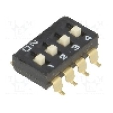 Intrerupator DIP, 2 pozitii, montare SMT, 4 sectiuni, OMRON OCB - A6S-4104-H