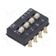 Intrerupator DIP, 2 pozitii, montare SMT, 4 sectiuni, OMRON OCB - A6SN4104 Intrerupator DIP, 2 pozitii, montare SMT, 4 sectiuni, OMRON OCB - A6SN4104