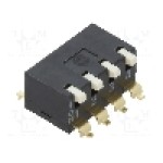 Intrerupator DIP, 2 pozitii, montare SMT, 4 sectiuni, OMRON OCB - A6SR4104 Intrerupator DIP, 2 pozitii, montare SMT, 4 sectiuni, OMRON OCB - A6SR4104