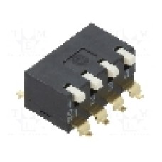 Intrerupator DIP, 2 pozitii, montare SMT, 4 sectiuni, OMRON OCB - A6SR4104