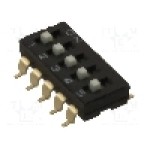 Intrerupator DIP, 2 pozitii, montare SMT, 5 sectiuni, OMRON OCB - A6S-5104-H Intrerupator DIP, 2 pozitii, montare SMT, 5 sectiuni, OMRON OCB - A6S-5104-H
