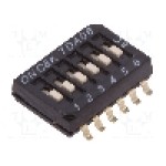 Intrerupator DIP, 2 pozitii, montare SMT, 6 sectiuni, C&K - TDA06H0SB1 Intrerupator DIP, 2 pozitii, montare SMT, 6 sectiuni, C&K - TDA06H0SB1