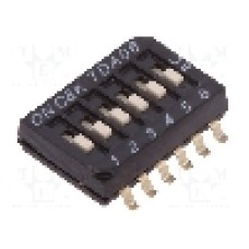 Intrerupator DIP, 2 pozitii, montare SMT, 6 sectiuni, C&K - TDA06H0SB1 Intrerupator DIP, 2 pozitii, montare SMT, 6 sectiuni, C&K - TDA06H0SB1