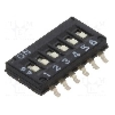 Intrerupator DIP, 2 pozitii, montare SMT, 6 sectiuni, OMRON OCB - A6H-6101