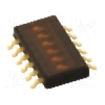 Intrerupator DIP, 2 pozitii, montare SMT, 6 sectiuni, OMRON OCB - A6H-6102 Intrerupator DIP, 2 pozitii, montare SMT, 6 sectiuni, OMRON OCB - A6H-6102
