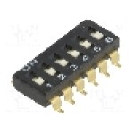 Intrerupator DIP, 2 pozitii, montare SMT, 6 sectiuni, OMRON OCB - A6S-6101-H Intrerupator DIP, 2 pozitii, montare SMT, 6 sectiuni, OMRON OCB - A6S-6101-H