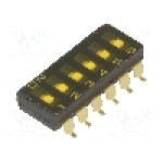 Intrerupator DIP, 2 pozitii, montare SMT, 6 sectiuni, OMRON OCB - A6S-6102-H Intrerupator DIP, 2 pozitii, montare SMT, 6 sectiuni, OMRON OCB - A6S-6102-H