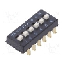 Intrerupator DIP, 2 pozitii, montare SMT, 6 sectiuni, OMRON OCB - A6SN6104 Intrerupator DIP, 2 pozitii, montare SMT, 6 sectiuni, OMRON OCB - A6SN6104