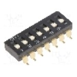 Intrerupator DIP, 2 pozitii, montare SMT, 7 sectiuni, OMRON OCB - A6S-7102-H Intrerupator DIP, 2 pozitii, montare SMT, 7 sectiuni, OMRON OCB - A6S-7102-H