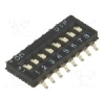 Intrerupator DIP, 2 pozitii, montare SMT, 8 sectiuni, CANAL ELECTRONIC - DHN-08F-T-V Intrerupator DIP, 2 pozitii, montare SMT, 8 sectiuni, CANAL ELECTRONIC - DHN-08F-T-V
