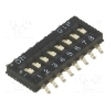Intrerupator DIP, 2 pozitii, montare SMT, 8 sectiuni, CANAL ELECTRONIC - DHN-08F-T-V Intrerupator DIP, 2 pozitii, montare SMT, 8 sectiuni, CANAL ELECTRONIC - DHN-08F-T-V