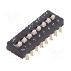 Intrerupator DIP, 2 pozitii, montare SMT, 8 sectiuni, C&K - SDA08H1SBD
