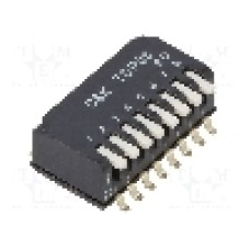 Intrerupator DIP, 2 pozitii, montare SMT, 8 sectiuni, C&K - TDP08H1SBD1