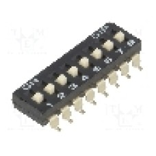 Intrerupator DIP, 2 pozitii, montare SMT, 8 sectiuni, DIPTRONICS - DM-08-V
