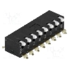 Intrerupator DIP, 2 pozitii, montare SMT, 8 sectiuni, DIPTRONICS - EPM-08-V