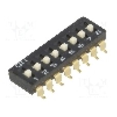 Intrerupator DIP, 2 pozitii, montare SMT, 8 sectiuni, OMRON OCB - A6S-8104-H