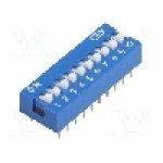 Intrerupator DIP, 2 pozitii, montare THT, 10 sectiuni, NINIGI -  Intrerupator DIP, 2 pozitii, montare THT, 10 sectiuni, NINIGI -