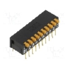 Intrerupator DIP, 2 pozitii, montare THT, 10 sectiuni, OMRON OCB - A6DR-0100 Intrerupator DIP, 2 pozitii, montare THT, 10 sectiuni, OMRON OCB - A6DR-0100