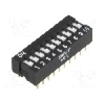 Intrerupator DIP, 2 pozitii, montare THT, 10 sectiuni, OMRON OCB - A6E-0101-N Intrerupator DIP, 2 pozitii, montare THT, 10 sectiuni, OMRON OCB - A6E-0101-N