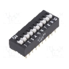 Intrerupator DIP, 2 pozitii, montare THT, 10 sectiuni, OMRON OCB - A6E-0104-N