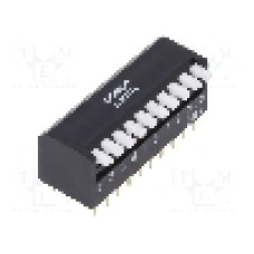 Intrerupator DIP, 2 pozitii, montare THT, 10 sectiuni, OMRON OCB - A6FR0104