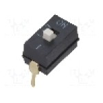 Intrerupator DIP, 2 pozitii, montare THT, 1 sectiuni, OMRON OCB - A6TN1104