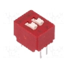 Intrerupator DIP, 2 pozitii, montare THT, 2 sectiuni, C&K - BD02