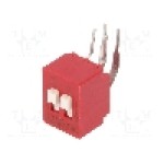 Intrerupator DIP, 2 pozitii, montare THT, 2 sectiuni, C&K - BD02AV Intrerupator DIP, 2 pozitii, montare THT, 2 sectiuni, C&K - BD02AV