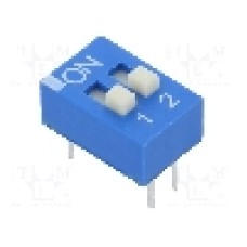 Intrerupator DIP, 2 pozitii, montare THT, 2 sectiuni, ECE - EDS102SZ