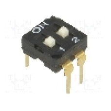 Intrerupator DIP, 2 pozitii, montare THT, 2 sectiuni, NINIGI - 