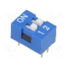 Intrerupator DIP, 2 pozitii, montare THT, 2 sectiuni, NINIGI - 